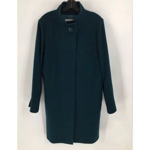 Cinzia Rocca Icons Italian Blue Green Cashmere&Wool Coat